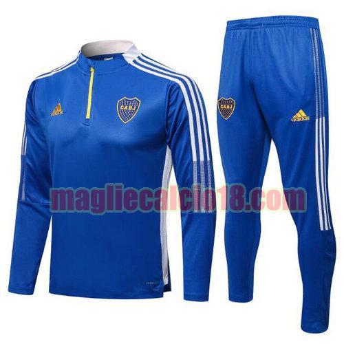 tuta sportiva con mezza cerniera boca juniors 2021-2022 blu colorato a poco prezzo