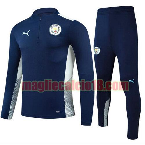 tuta sportiva con mezza cerniera manchester city 2021-2022 verde a poco prezzo