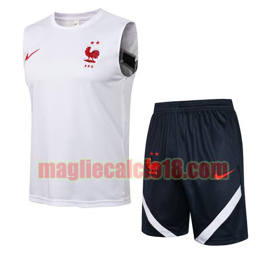 tuta sportiva gilet francia 2021-2022 bianca