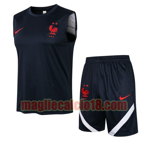 tuta sportiva gilet francia 2021-2022 blu reale