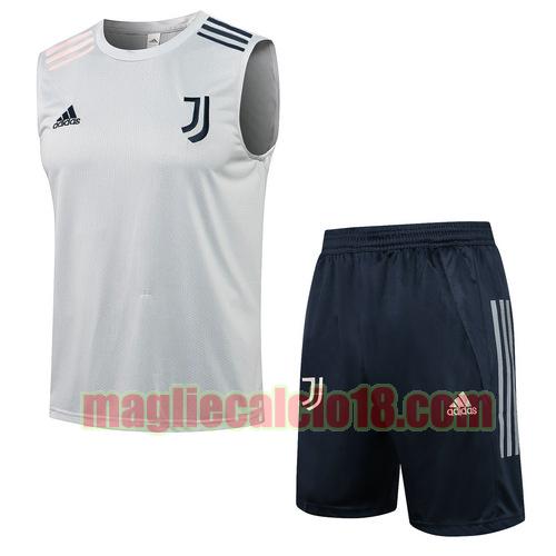 tuta sportiva gilet juventus 2021-2022 grigio chiaro