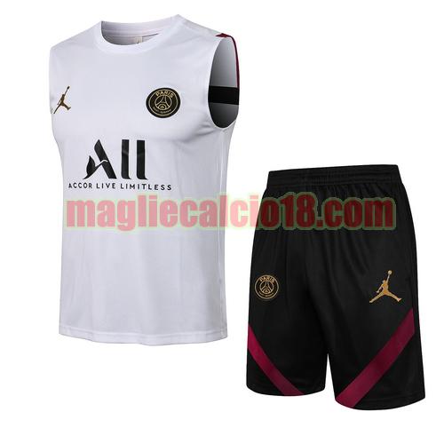 tuta sportiva gilet paris saint germain 2021-2022 bianca