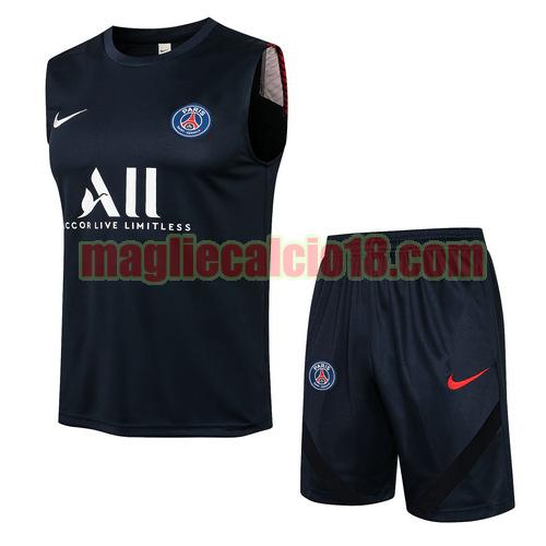 tuta sportiva gilet paris saint germain 2021-2022 blu reale