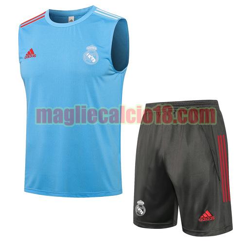 tuta sportiva gilet real madrid 2021-2022 azzurro