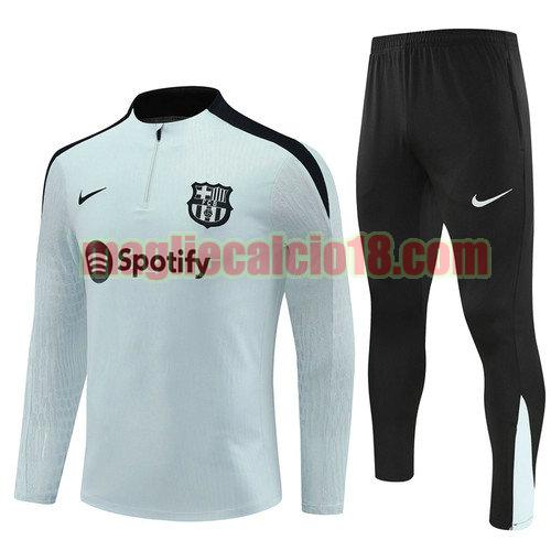tuta sportiva mezza cerniera barcellona 2024-2025 grigio completo