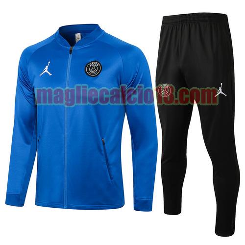 tuta sportiva paris saint germain 2021-2022 blu cerniera lunga