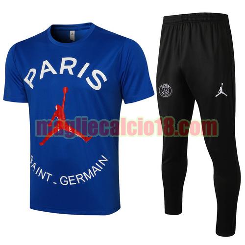 tuta sportiva paris saint germain 2021-2022 blu manica cort