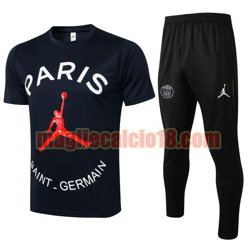 tuta sportiva paris saint germain 2021-2022 blu reale manica cort