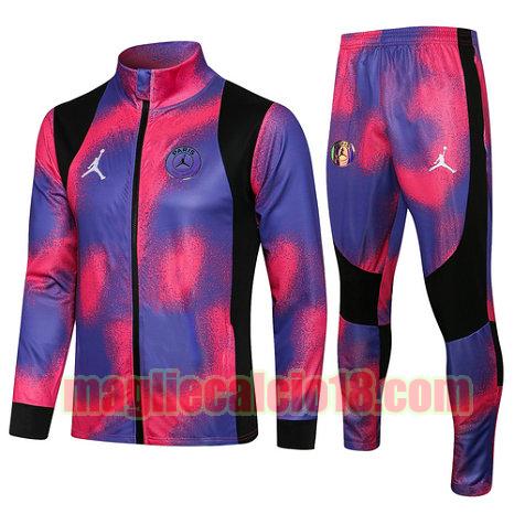 tuta sportiva paris saint germain 2021-2022 rosa viola cerniera lunga