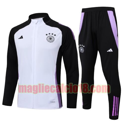 tuta sportiva paris saint germain 2024 2025 long zipper bambino bianco completo