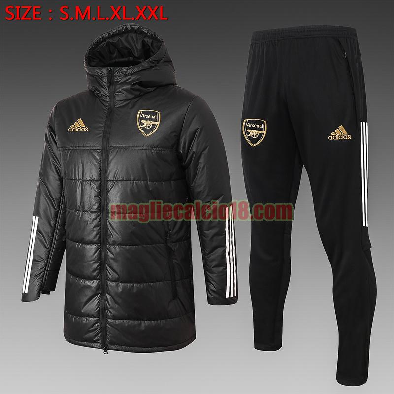 tuta sportiva piumino arsenal 2020-2021 nero