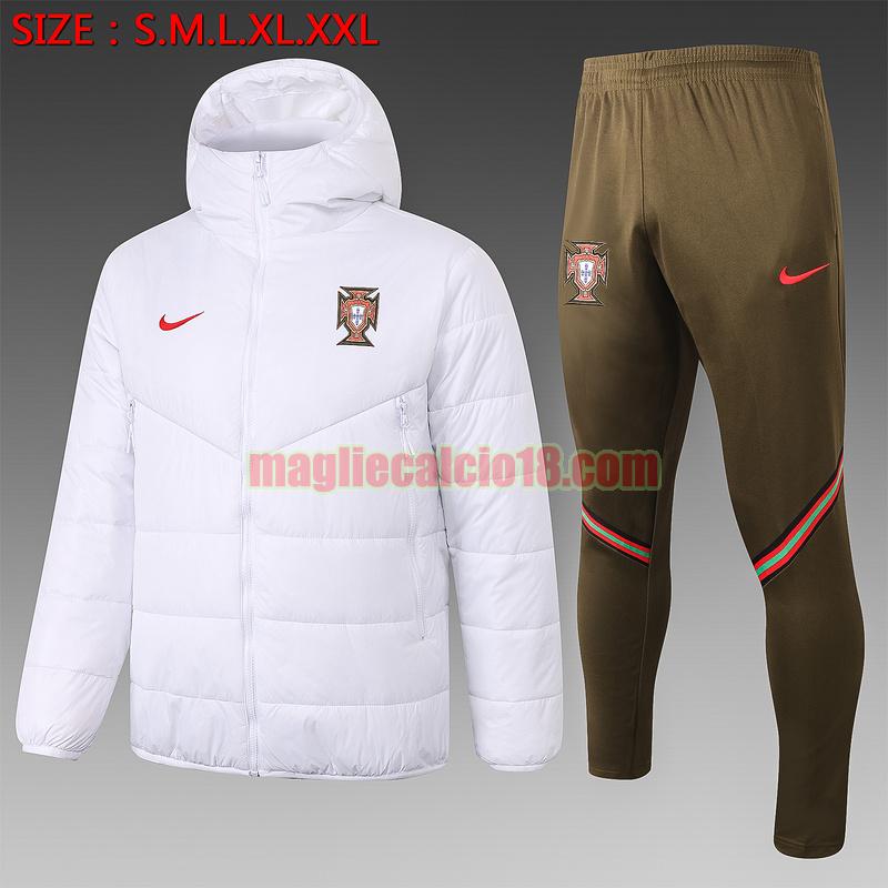 tuta sportiva piumino portogallo 2020-2021 bianco