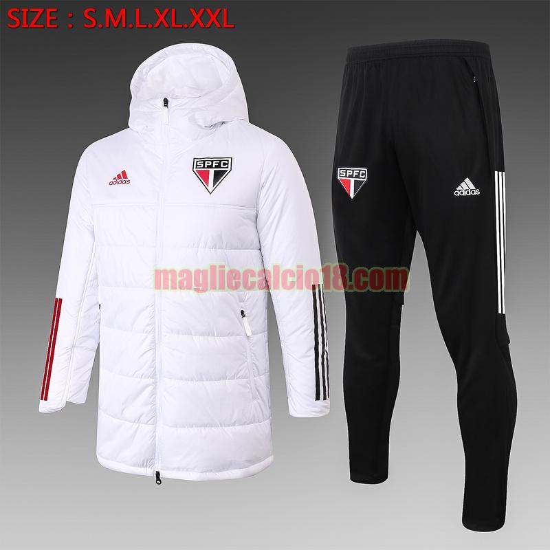 tuta sportiva piumino san paolo 2020-2021 bianco