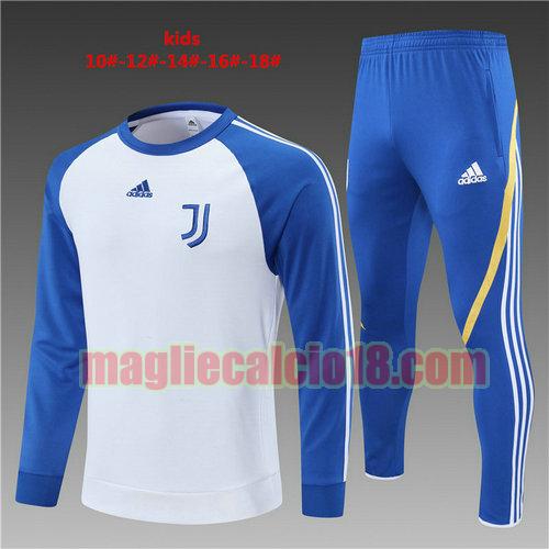 tuta sportiva round neck juve 2022-2023 bambino bianco