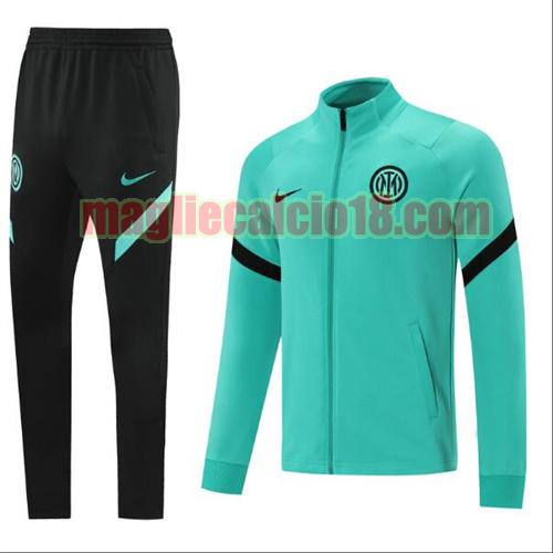 tuta sportiva scollo alto inter milan 2021-22 verde