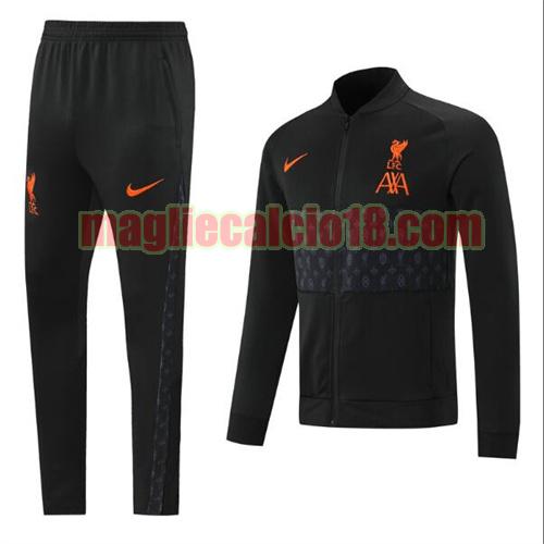 tuta sportiva scollo alto liverpool 2021-22 nero