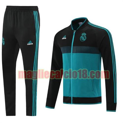 tuta sportiva scollo alto real madrid 2021-22 lago blu