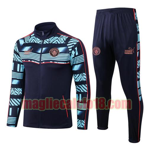 veste + pantalon manchester city 2022-2023 training blu scuro