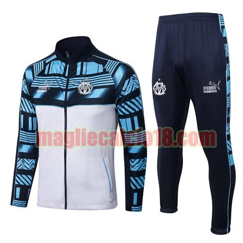 veste + pantalon olympique marsiglia 2022-2023 training bianco