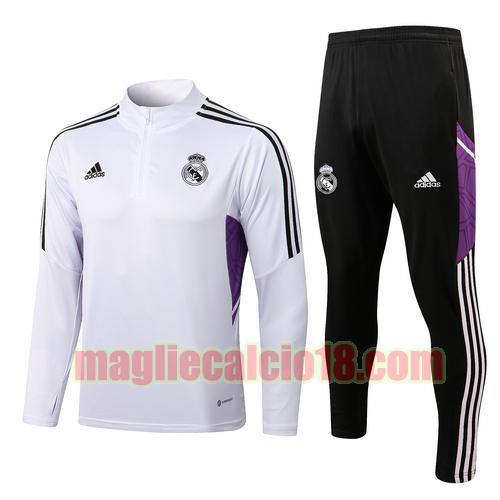 veste + pantalon real madrid 2022-2023 training bianco